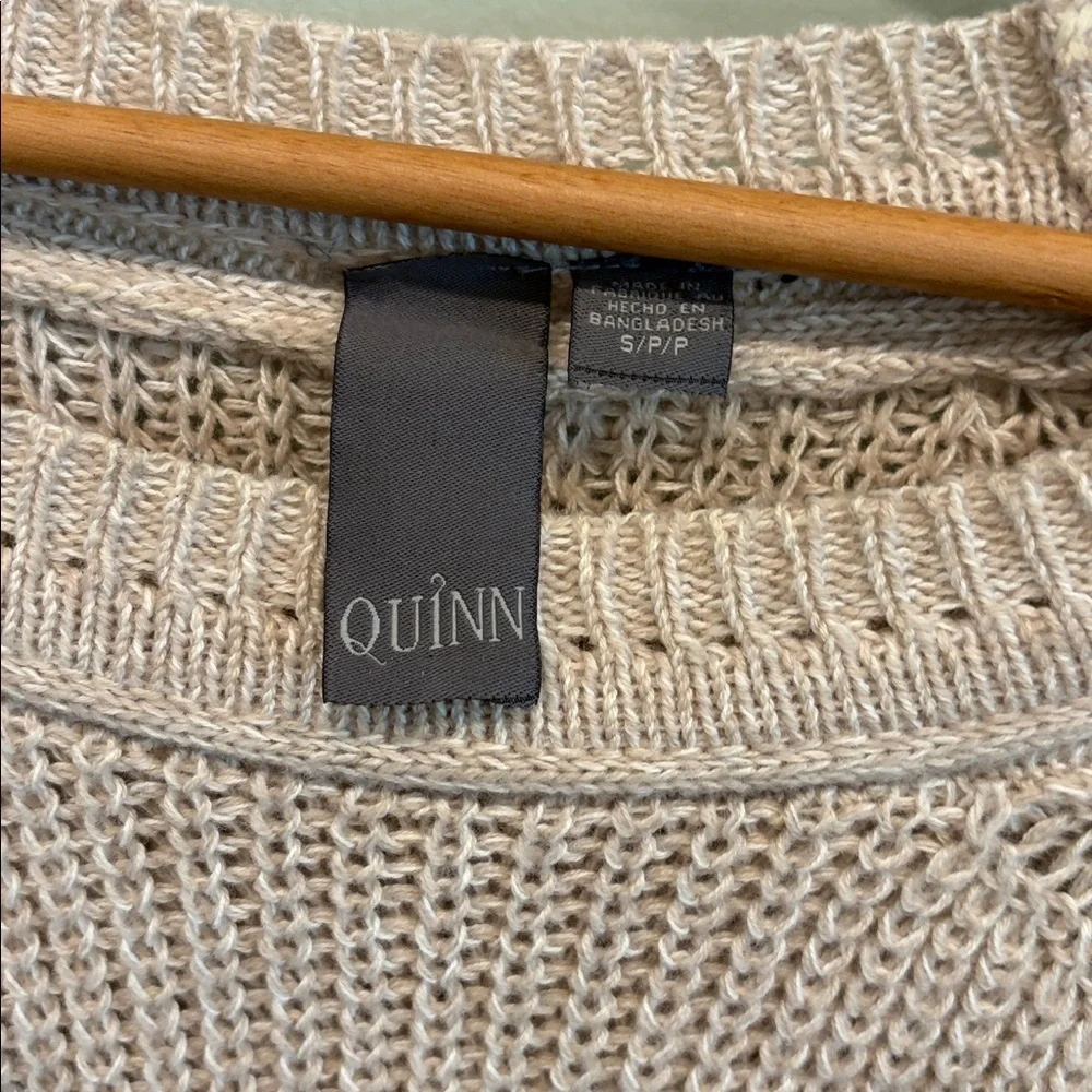 Oversized Slouchy Quinn Oatmeal Shaker Knit Tunic Sweater Small 67S1146F‎